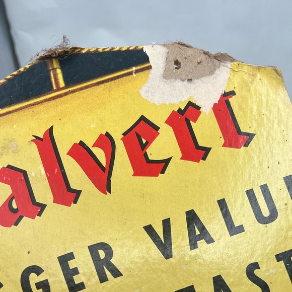 Vintage Circus Clown Calvert advertising Cut Out Sign 22” long - Picture 5 of 5